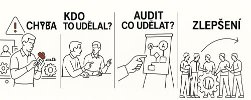 Procesní mapa ukazující slabiny procesu a lidských vstupů